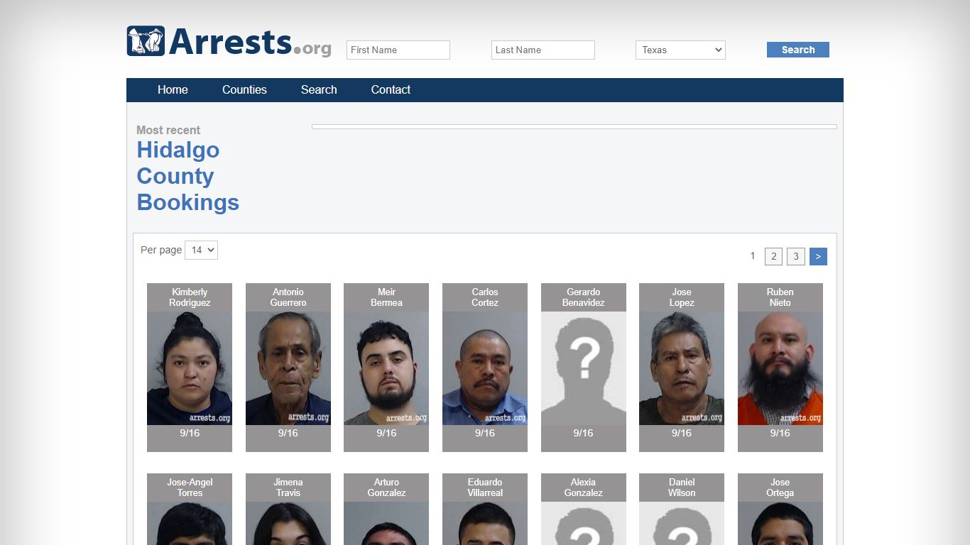 Hidalgo County Arrests and Inmate Search