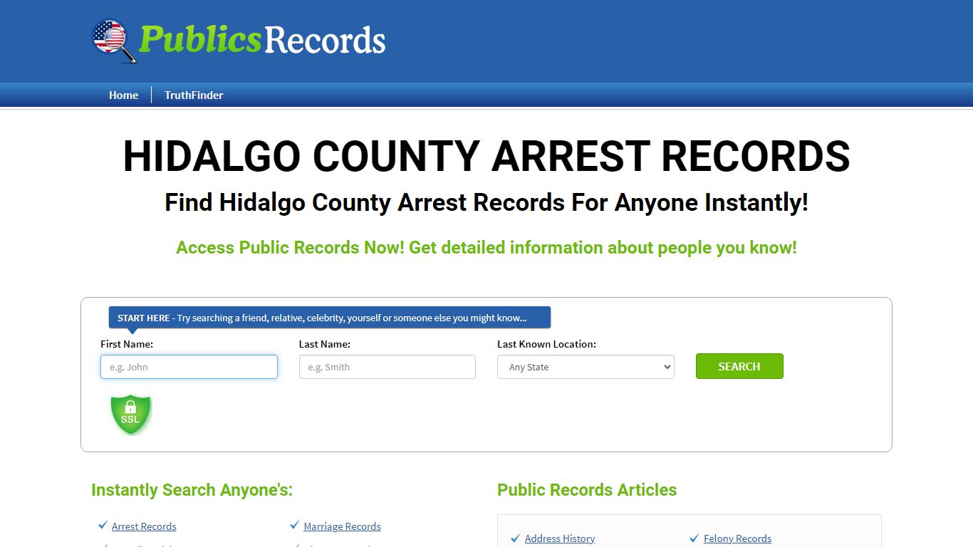 Find Hidalgo County Arrest Records For Anyone Instantly!